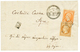 1862 10c (n°13) + 40c (n°16) Obl. PC 3772 + RHODES TURQUIE Sur Lettre Avec Texte Pour SYRA (GRECE). RARE. Cote 3400€. Su - Other & Unclassified