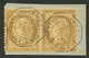 Paire 30c CERES (n°56) Obl. SANTIAGO DE CUBA P.F. D N°1 Sur Fragment. Rare. TTB. - Other & Unclassified