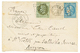 1871 4c BORDEAUX (n°41) TB Margé + 20c BORDEAUX (filet Effleuré) + 1c Lauré (n°25) Obl. GC 5013 + BLIDAH ALGERIE Sur Env - Other & Unclassified