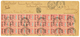 TCHONG-KING : 1908 Spectaculaire Bloc De 27 Du 10c Obl. TCH'ONG-KING- CHINE Sur Enveloppe (23 Cm X 10,5 Cm) RECOMMANDEE  - Autres & Non Classés