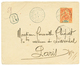 1903 40c (n°10) Obl. BINGERVILLE COTE D' IVOIRE Sur Enveloppe RECOMMANDEE Pour PARIS. Superbe. - Other & Unclassified