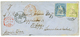 1859 STRUBEL 10r + 40r Canc. LAUSANNE On Envelope To GREAT BRITAIN. BERRA GAUTSCHI Certificate. Vf. - Altri & Non Classificati