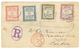 1894 COOK ISLANDS 1d+ 1 1/2d+ 2 1/2d + 10d Canc. RAROTONGA On REGISTERED Envelope To LONDON. Vf. - Cook