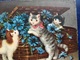 Delcampe - Cpa---"Chats Jouant Avec Les Fleurs Dans Un Panier--(910) - 1900-1949