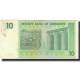 Billet, Zimbabwe, 10 Dollars, 2007, KM:67, TTB - Zimbabwe