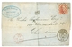 1865 Belgium Commercial Cover Anvers To London 40c Red. Ambulant Ouest 2 Pmk. - Ambulantes