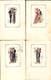 Fantaisie Couple - Lot 4 Cartes Postcards Gasparini 1920's - Couples