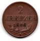 Autriche  -  2 Kreuzer 1848  -  état  TB+ - Autriche