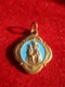 Mini-Médaille Religieuse Ancienne/ Vierge à L'Enfant/ Cathédrale /à  Identifier/Milan?  / Italy/ Mi-XXéme    CAN827 - Religion & Esotericism