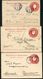 Mexico 3 Postal Cards MEPSI #PC121 Used Dinamito Dgo + CDMX To Germany 1910-14 - Messico