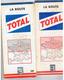 2 Cartes Michelin TOTAL La Route France SUD (  Lot Indissociable ) 1961/1967 - Callejero