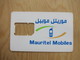 Mauritel Mobiles GSM SIM Card, Only Frame Without Chip,backside With Some Written - Mauritania