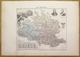 Gravure Originale De 1895 - Carte Du Département De L'Ariège - Cartes Géographiques