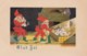 Glad Jul Merry Christmas, Elves Bring Presents Artist Image, C1920s/30s Vintage Postcard - Other & Unclassified