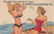 Risque Humor Women In Small Bathing Suits C1950s Vintage Curteich Linen Postcard - Pin-Ups