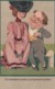 PFB #6307 'Oh, Beauteous Maiden. . . ', Man And Woman Romance Theme C1900s Vintage Embossed Postcard - Coppie