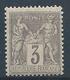 FRANCE - 1880 - Sage Type II - YT N°87 - 3 C. Gris - Neuf** - TB Etat - 1876-1898 Sage (Tipo II)