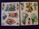 Delcampe - Lot De 95 Chromos Collés Sur Papier.Fleurs Fruits Et Divers. - Fleurs