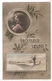 P 667,  OLD  FANTASY POSTCARD  , GREETINGS , PENSEE , Bonne Annee - Autres & Non Classés