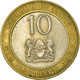 Monnaie, Kenya, 10 Shillings, 1997, British Royal Mint, TB+, Bi-Metallic, KM:27 - Kenya