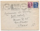 FRANCE - Env Affr. 10f + 15f Gandon - Tarif Incluant Poste Restante - OMEC Krag Blois "Berceau De La Renaissance" 1953 - 1945-54 Marianna Di Gandon