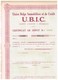 Titre Ancien - Union Belge Immobilière Et De Crédit  - Titre Uncirculed - - Industrie