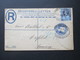 GB 1896 Registered Letter / GA Umschlag Zusatzfrankatur Nr. 89! London- Crefeld Inland Registration Ins Ausland Gelaufen - Covers & Documents