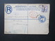 GB 1894 Registered Letter / GA Umschlag Zusatzfrankatur Nr. 93! London- Crefeld Inland Registration Ins Ausland Gelaufen - Covers & Documents