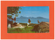 1963 POLYNESIE FRANCAISE MOOREA AIR MAIL POSTCARD WITH 2 STAMPS TO ITALY - Storia Postale