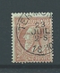 [51_0002] Zegel 51 Met Cirkelstempel Termonde Scan Voor- En Achterzijde - 1884-1891 Léopold II