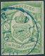 OLDENBURG 10a O, 1861, 1/3 Gr. Blaugrün, Blauer K2 OLDENBURG, Pracht, Gepr. Pfenninger Und Fotobefund Berger, Mi. 1000.- - Oldenburg