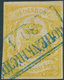 OLDENBURG 14 O, 1861, 3 Gr. Graugelb, Blauer R2 HOHENKIRCHEN, Pracht, Fotoattest Berger, Mi. (550.-) - Oldenburg