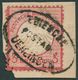 Dt. Reich 9 BrfStk, 1872, 3 Kr. Karmin, Postablagestempel THIENGEN/UEHLINGEN, Leichte Patina Sonst Prachtbriefstück, Fot - Used Stamps