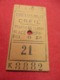 Ticket Ancien Usagé/CIRES Les MELLO CREIL/3éme Classe /Place Entiére/Prix 0,50 /Vers 1900-1950  TCK92 - Europe