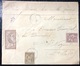 Lettre Chargé En VD De 10.000FR Avec Tri émission ! Sage N°105, Merson N°120 & Mouchon N°126 De Batz RRR ! - 1898-1900 Sage (Type III)