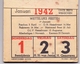 Kalender Calendrier - 1942 - Weekblok - Petit Format : 1941-60