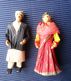 2 Figurines  : Couple De Mariés Du Peuple NEWAR - Népal - Art Asiatique