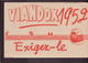 Buvard " Viandox 1952 " ( 21 X 13.5 Cm ) Pliures, Rousseurs - Soups & Sauces