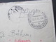 Deutsche Dienstpost Böhmen Und Mähren Pilsen (Ostkaserne) Nach Brünn Mit Ak Stempel Und Weitergeleitet Nach Mährisch Ost - Brieven En Documenten