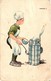 Scouts, Márton L., Marton L., Scout Chef With A Bad Cat, 1926, Old Postcard With Scout Big Camp Cancellation - Scouting