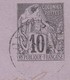 TRES RARE. INDE. CARTE. ENTIER COLONIES ALPHEE DUBOIS 10c. PONDICHERY. 26 OCT 93 POUR PARIS. MODANE A PARIS ROUGE 12 NOV - Brieven En Documenten