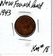 1943 New Foundland 1 Cent KM#18 - Canada