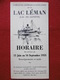 COMPAGNIE GENERALE DE NAVIGATION SUR LE LAC LEMAN HORAIRES DES SERVICES DU 15 JUIN AU 16 SEPTEMBRE 1935 - Europe