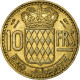 Monnaie, Monaco, Rainier III, 10 Francs, 1950, TTB, Aluminum-Bronze, Gadoury:MC - 1949-1956 Anciens Francs