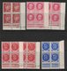 France - 33 Coins Datés Différents Type Petain Et Mercure - 33 Different Corner Plates Scott Design A115 And A93 - 1940-1949