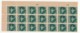 Block Of 21, 1np, Oveperprint Of 'Vietnam' On Map Series, Watermark Ashokan, India MNH 1963 - Franchigia Militare