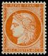 ** FRANCE - Poste - 38, Signé + Certificat Behr, TB: 40c. Orange Foncé - 1849-1850 Ceres