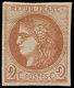 * FRANCE - Poste - 40B, Report II, Signé Brun: 2c. Brun-rouge - 1849-1850 Ceres