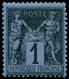 ** FRANCE - Poste - 83c, Certificat Behr, TB: 1c. Noir Sur Cobalt - 1849-1850 Cérès