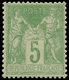 ** FRANCE - Poste - 102, TB: 5c. Vert-jaune - 1849-1850 Cérès
